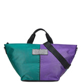 タケゾー トートバッグ ショルダーバッグ 2WAY グリーン パープル ナイロン レザー レディース 【中古】